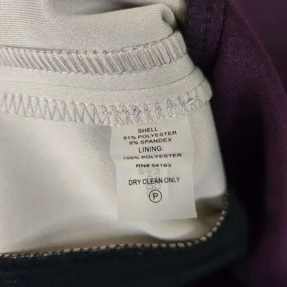 Calvin Klein Color Block Sheath Dress Womens 10 Knee Length Sleeveless 0679 - Picture 6 of 10